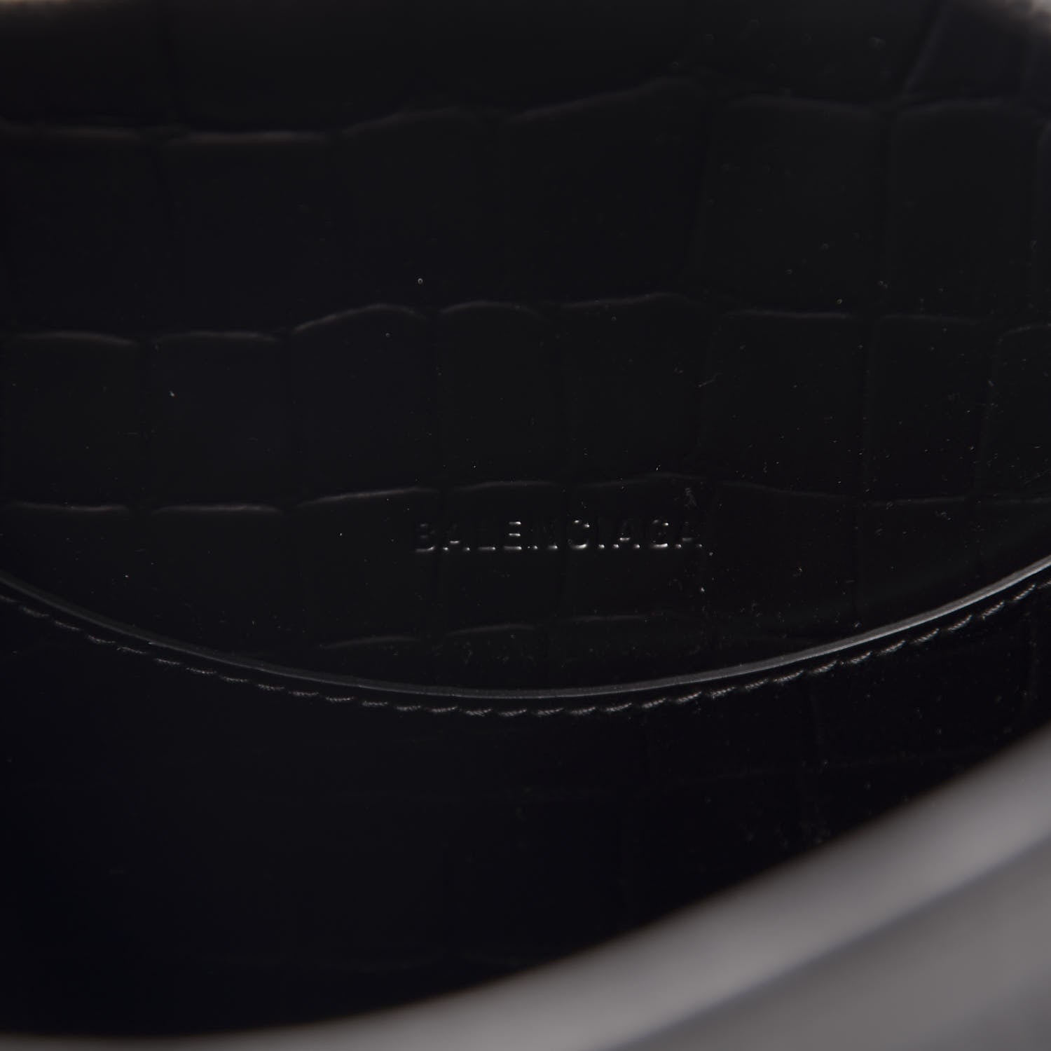 Balenciaga Semi Shiny Calfskin Crocodile Embossed Neo Classic Black Hardware S City Black 8 of 10