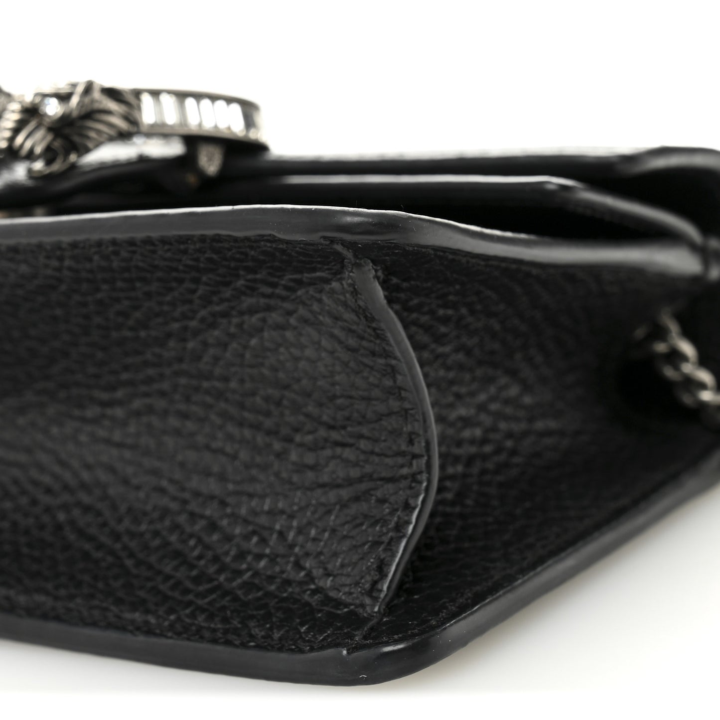 Dollar Calfskin Crystal Mini Dionysus Top Handle Bag Black Crystal