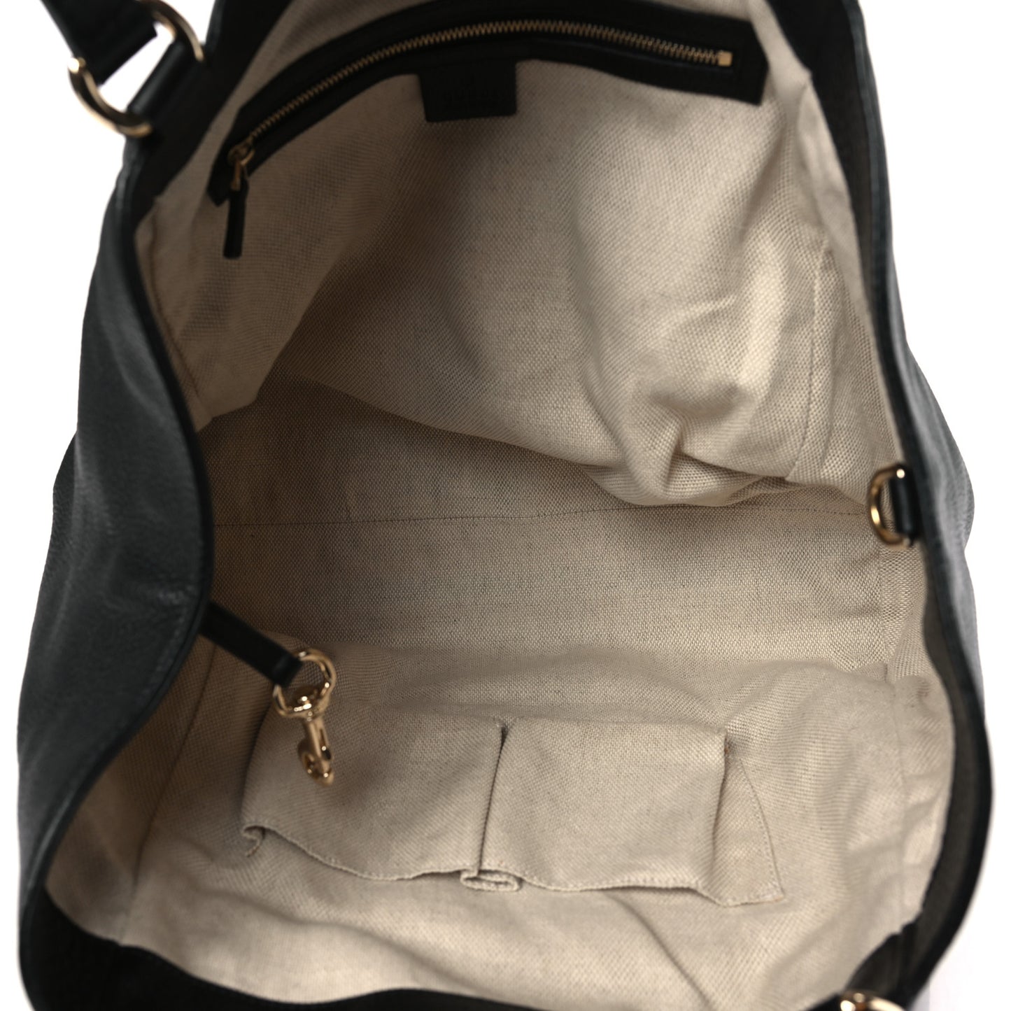 Pebbled Calfskin Medium Soho Shoulder Bag Black