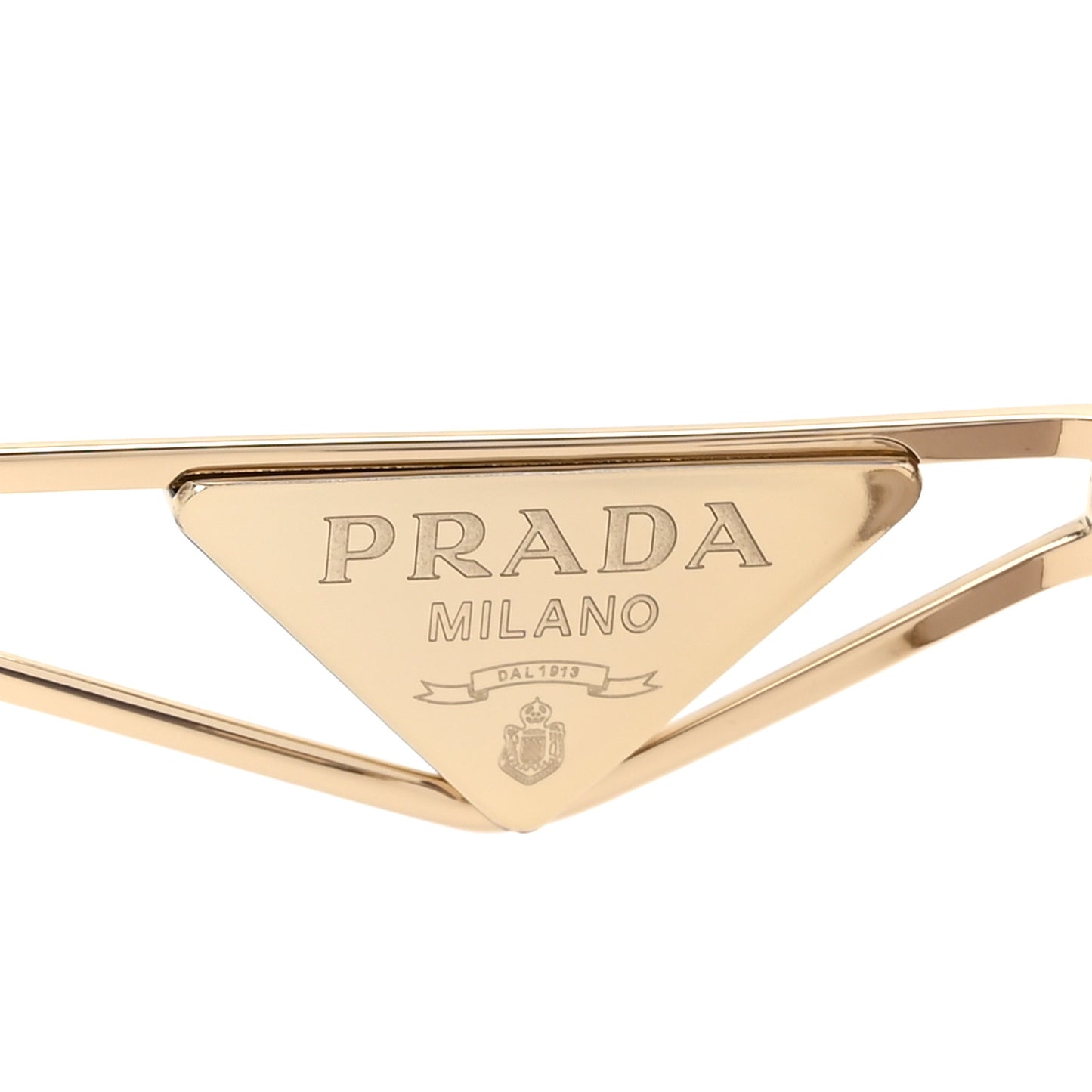 Metal Symbole Triangle Logo Sunglasses SPR A51 Gold Blue