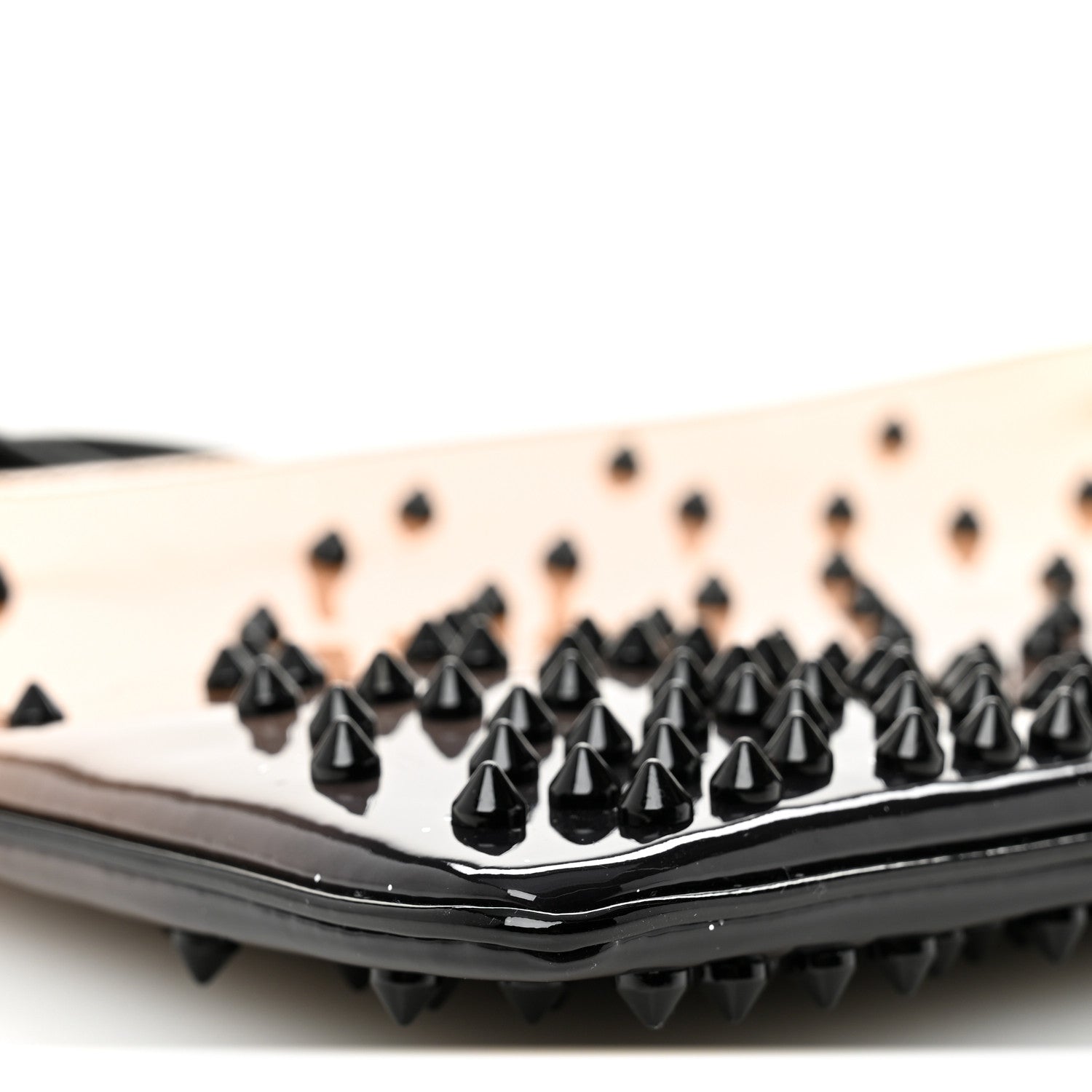 Christian Louboutin Patent Degrade Loubiposh Spiked Clutch Nude Black 9 of 10