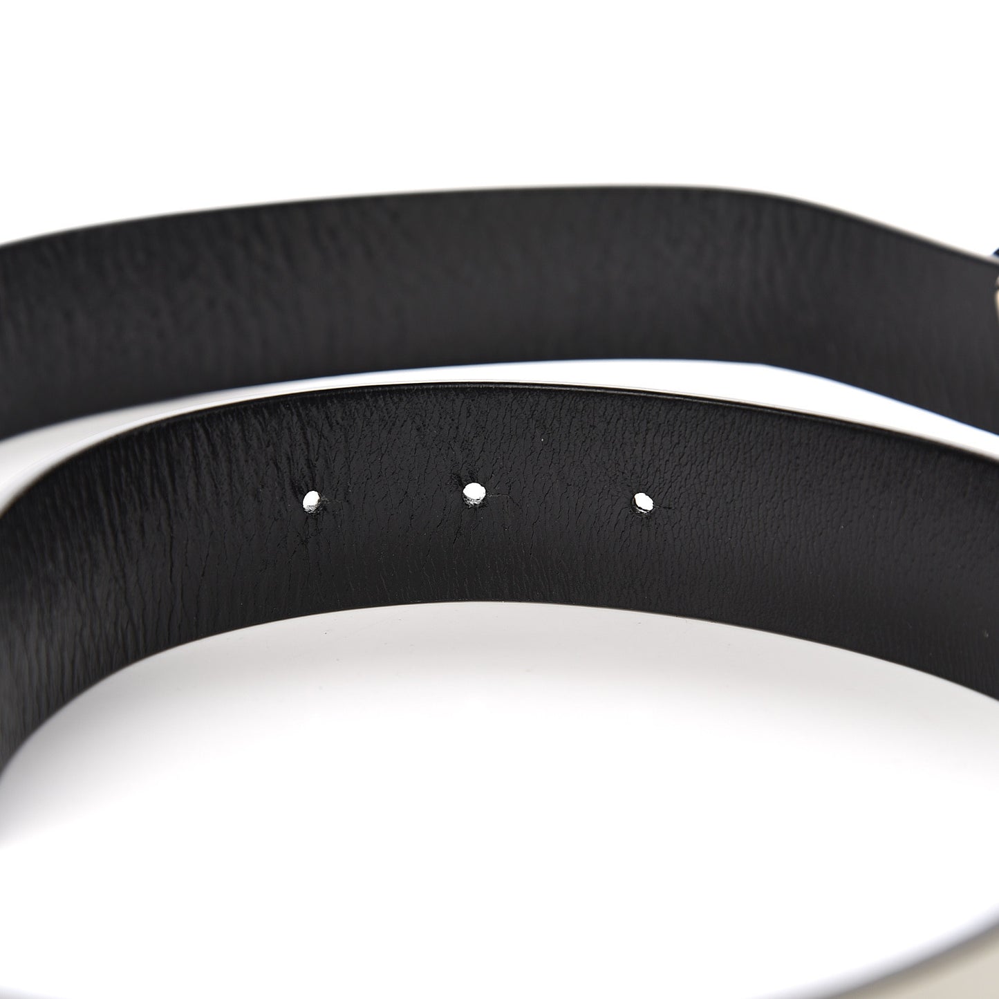 Calfskin CC Reversible Belt 85 White Black