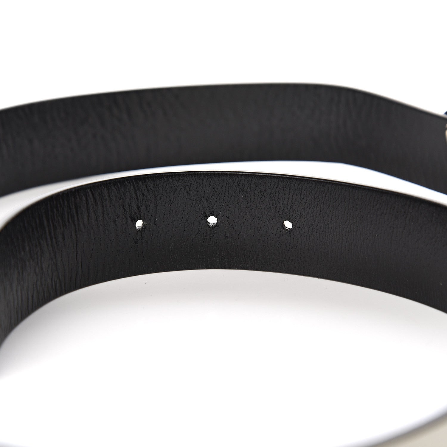 Chanel Calfskin CC Reversible Belt 85 White Black 4 of 6