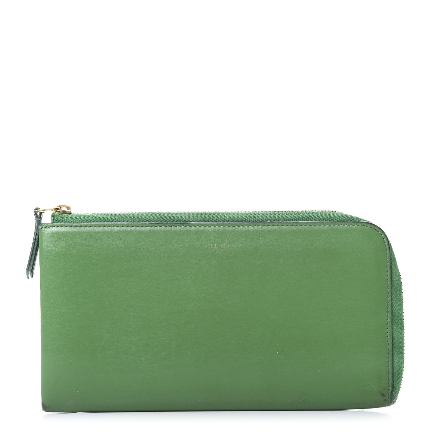 Smooth Calfskin Large Half Zip Multifunction Wallet