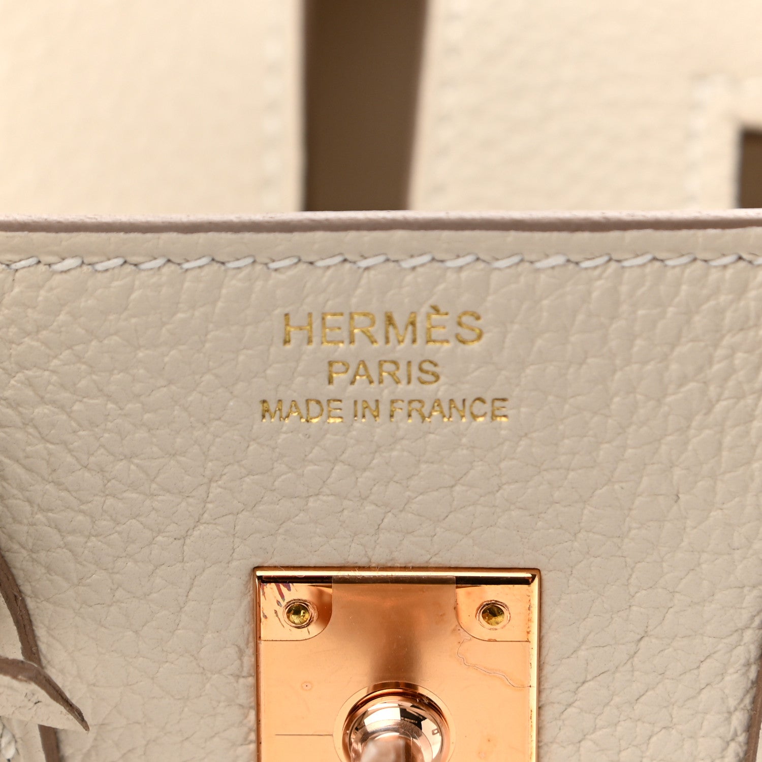 Hermes Togo Birkin 25 Craie 6 of 11