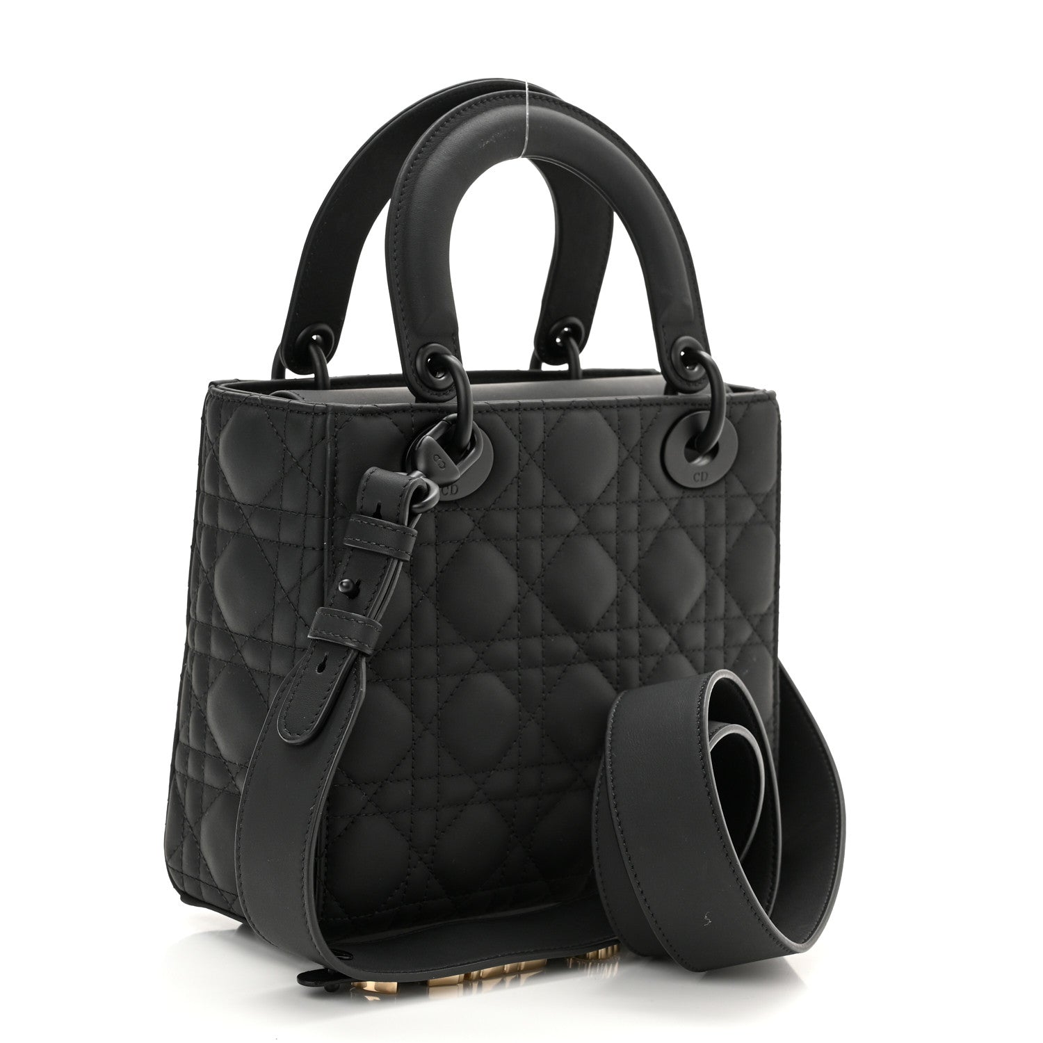 Christian Dior Ultra Matte Calfskin Cannage Small My ABCDior Lady Dior Black 3 of 10