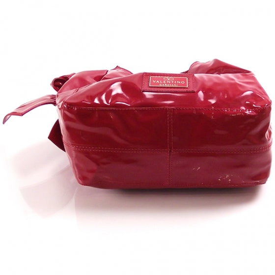 Valentino Garavani Patent Lacca Nuage Bow Hobo Scarlet 4 of 10