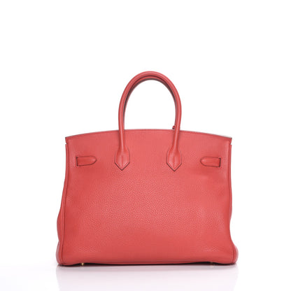 Hermes Taurillon Clemence Birkin 35 Bougainvillea 4 of 34