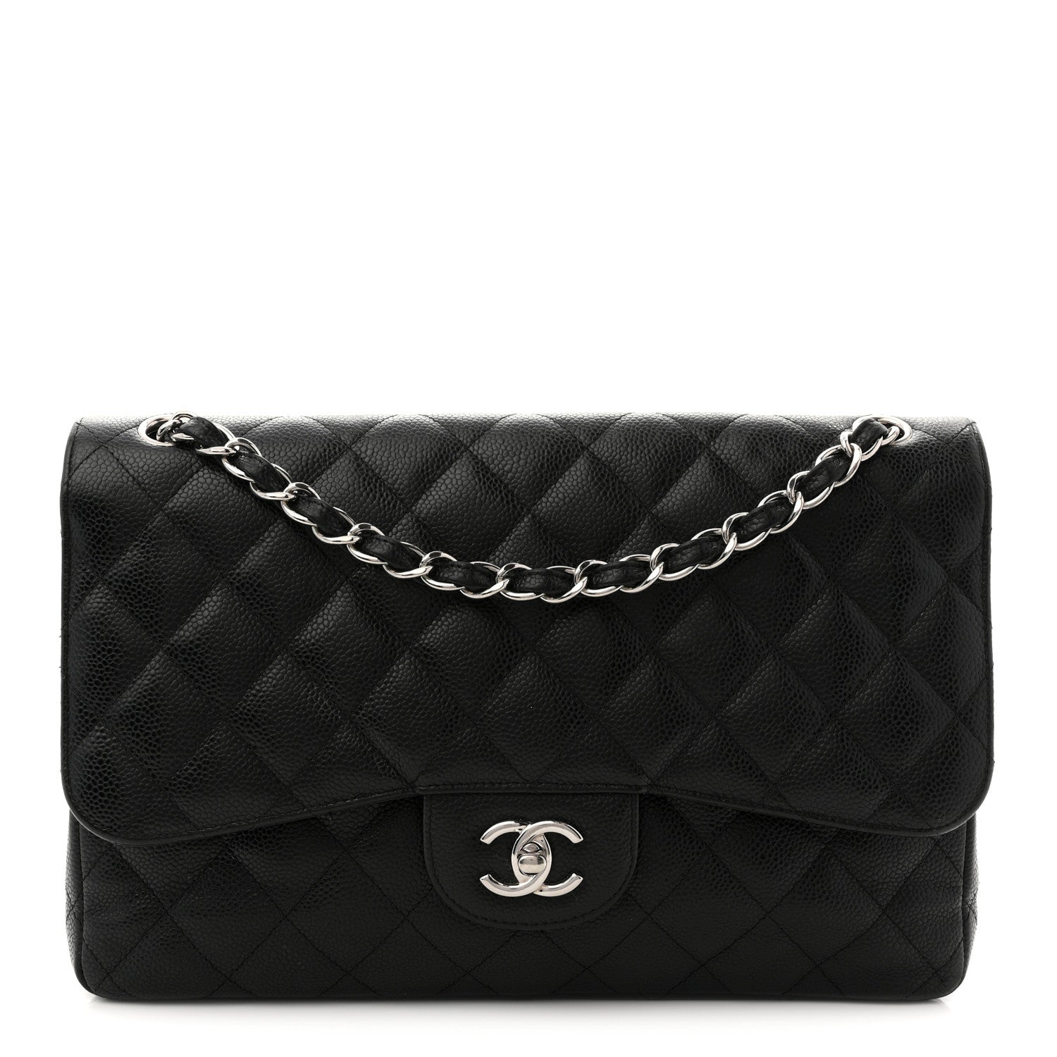 Chanel Caviar Quilted Jumbo Double Flap Black 1 of 23
