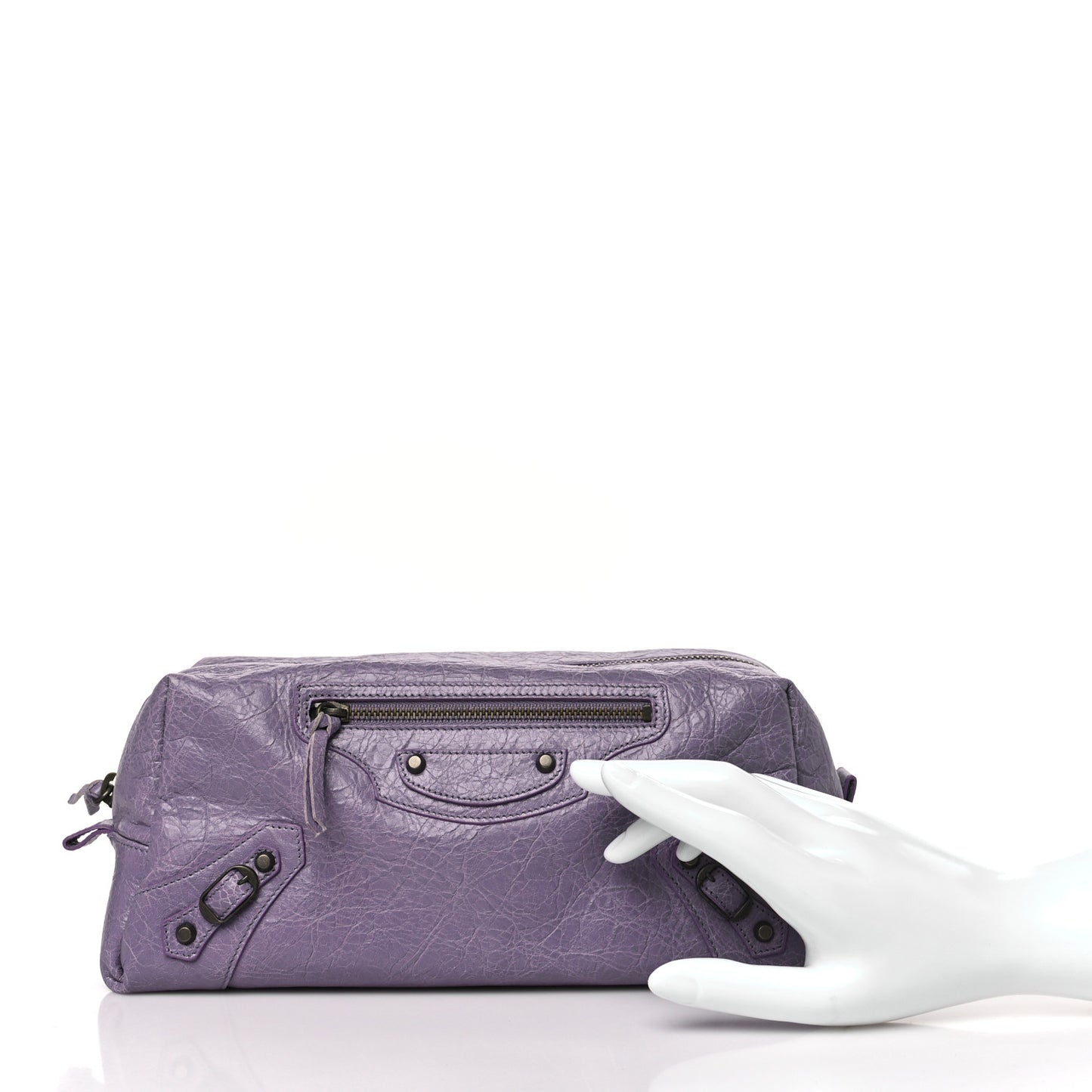 Agneau Classic Hardware Pencil Case Glycine