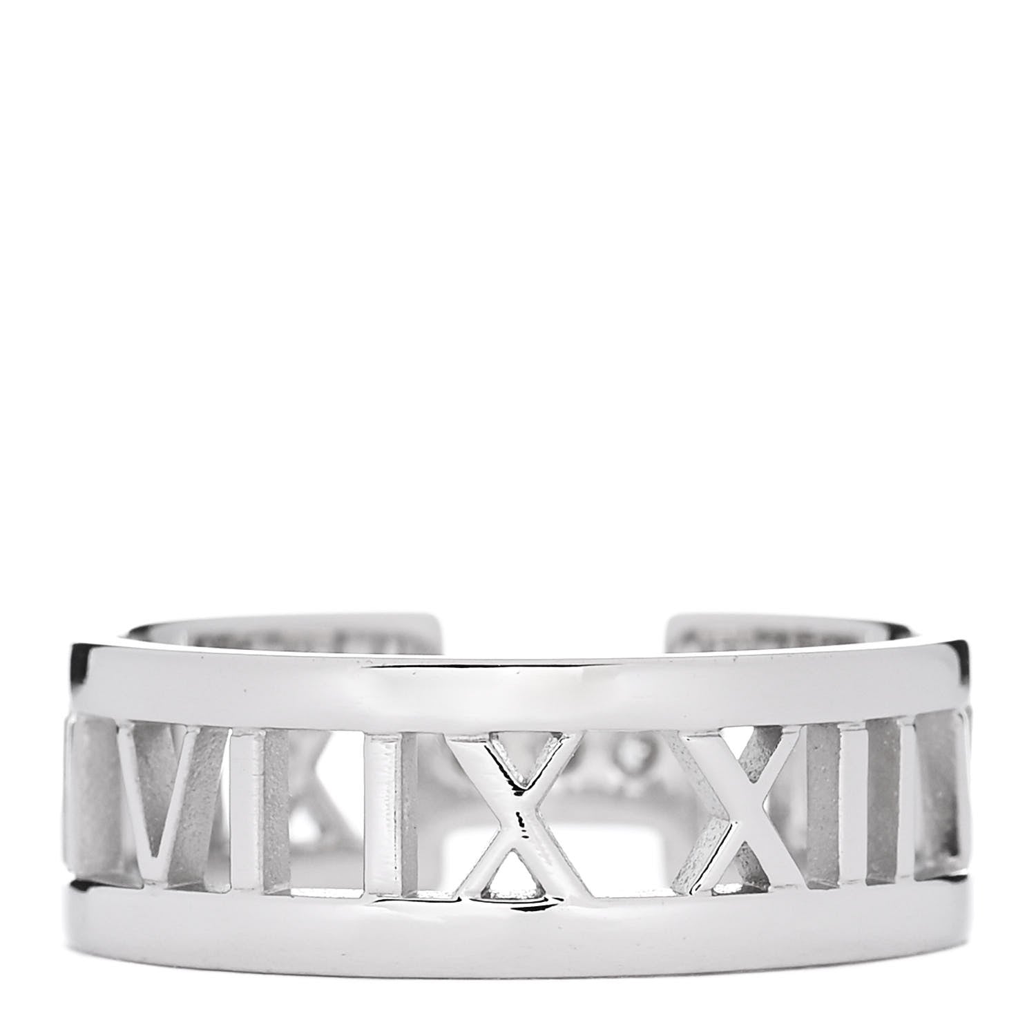 Tiffany 18K White Gold Diamond Open Atlas Ring 63 10.5 3 of 4