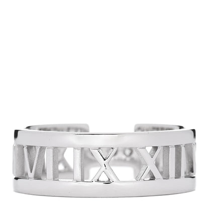 Tiffany 18K White Gold Diamond Open Atlas Ring 63 10.5 3 of 4