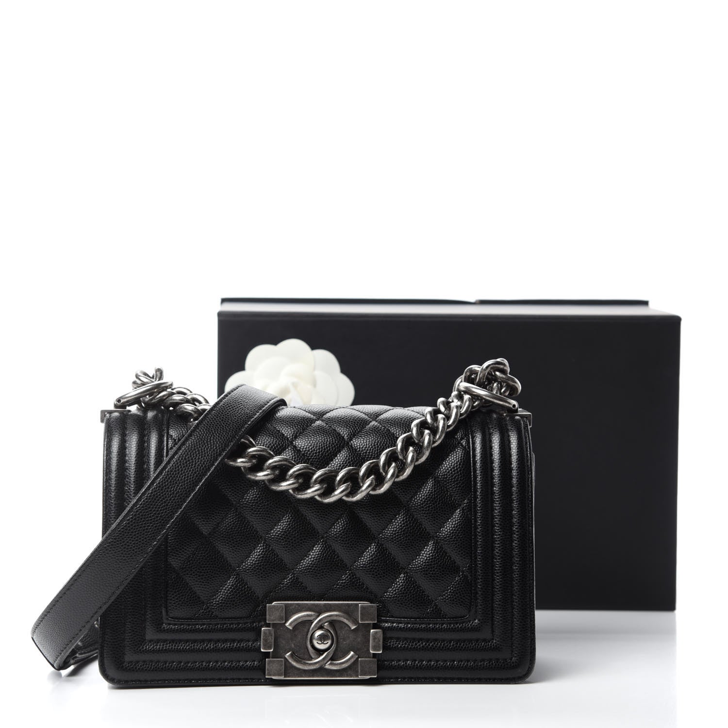 Chanel Caviar Quilted Small Boy Flap Black 11 of 11