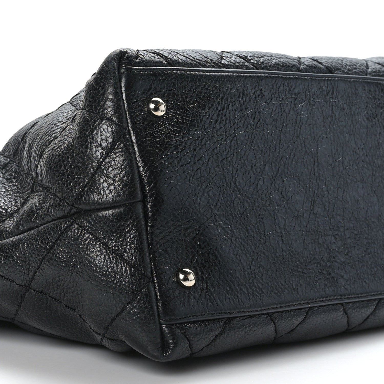 Chanel Glazed Calfskin Large On The Road Tote Black 9 of 10
