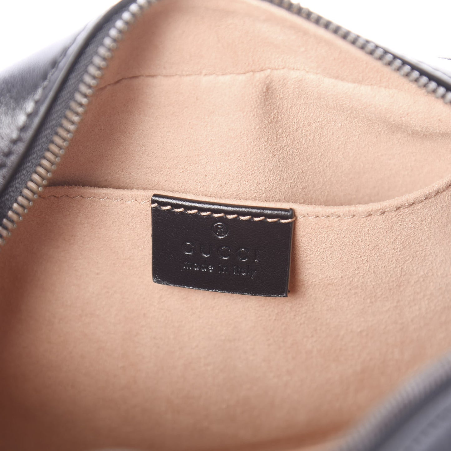 Calfskin Matelasse Small GG Marmont Chain Shoulder Bag Black
