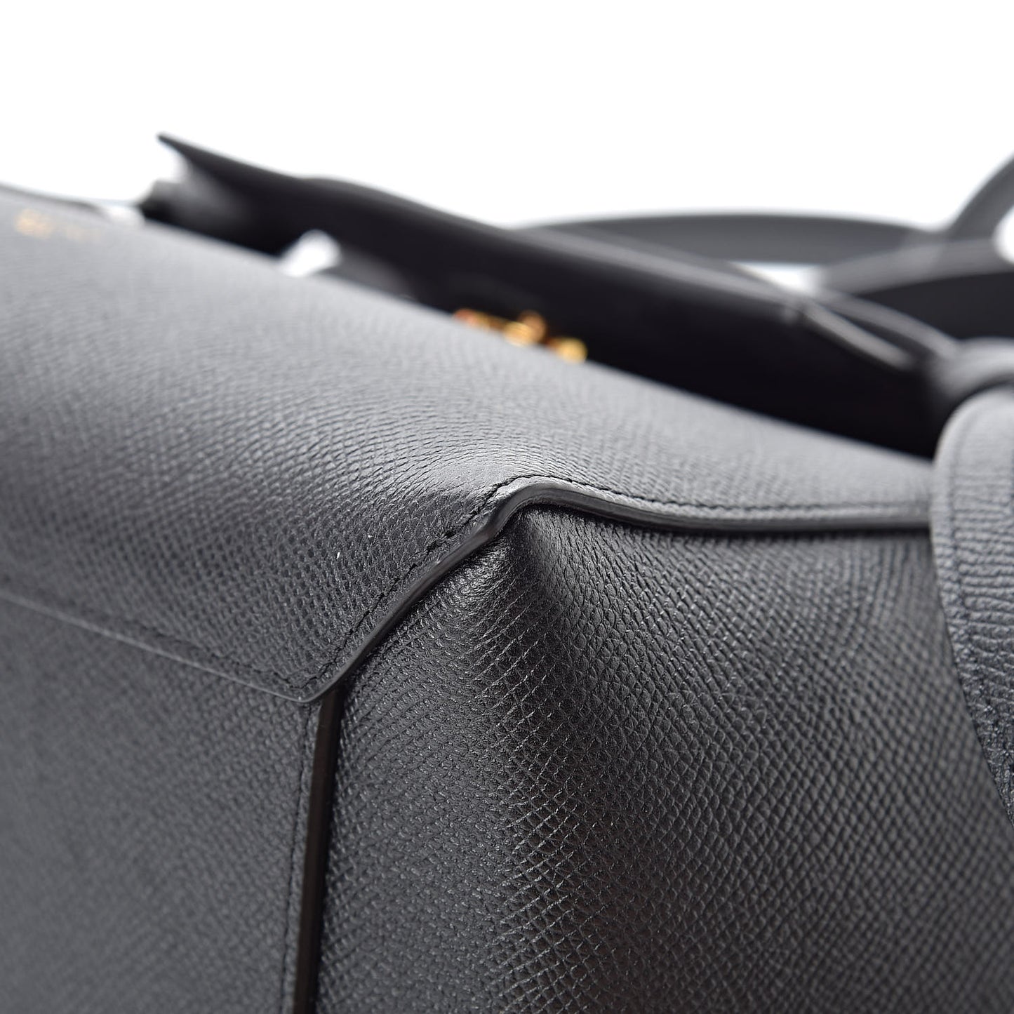 Grained Calfskin Micro Belt Bag Black