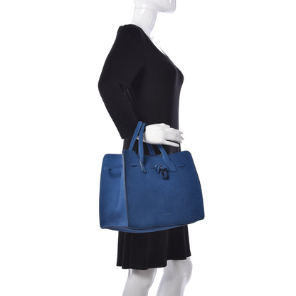 Mansur Gavriel Suede Sun Bag Sea Blue 2 of 15