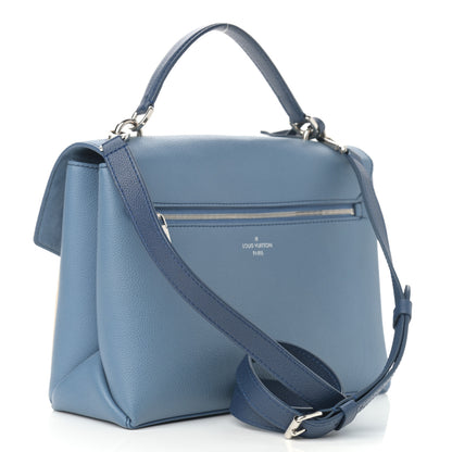 Louis Vuitton Soft Calfskin My Lockme Top Handle Blue Jean Creme 3 of 12