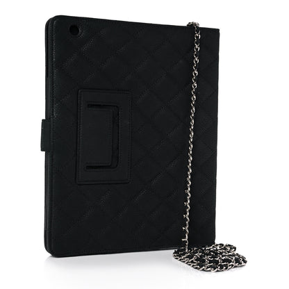 Chanel Iridescent Caviar Quilted Crossbody iPad Holder Black 4 of 12