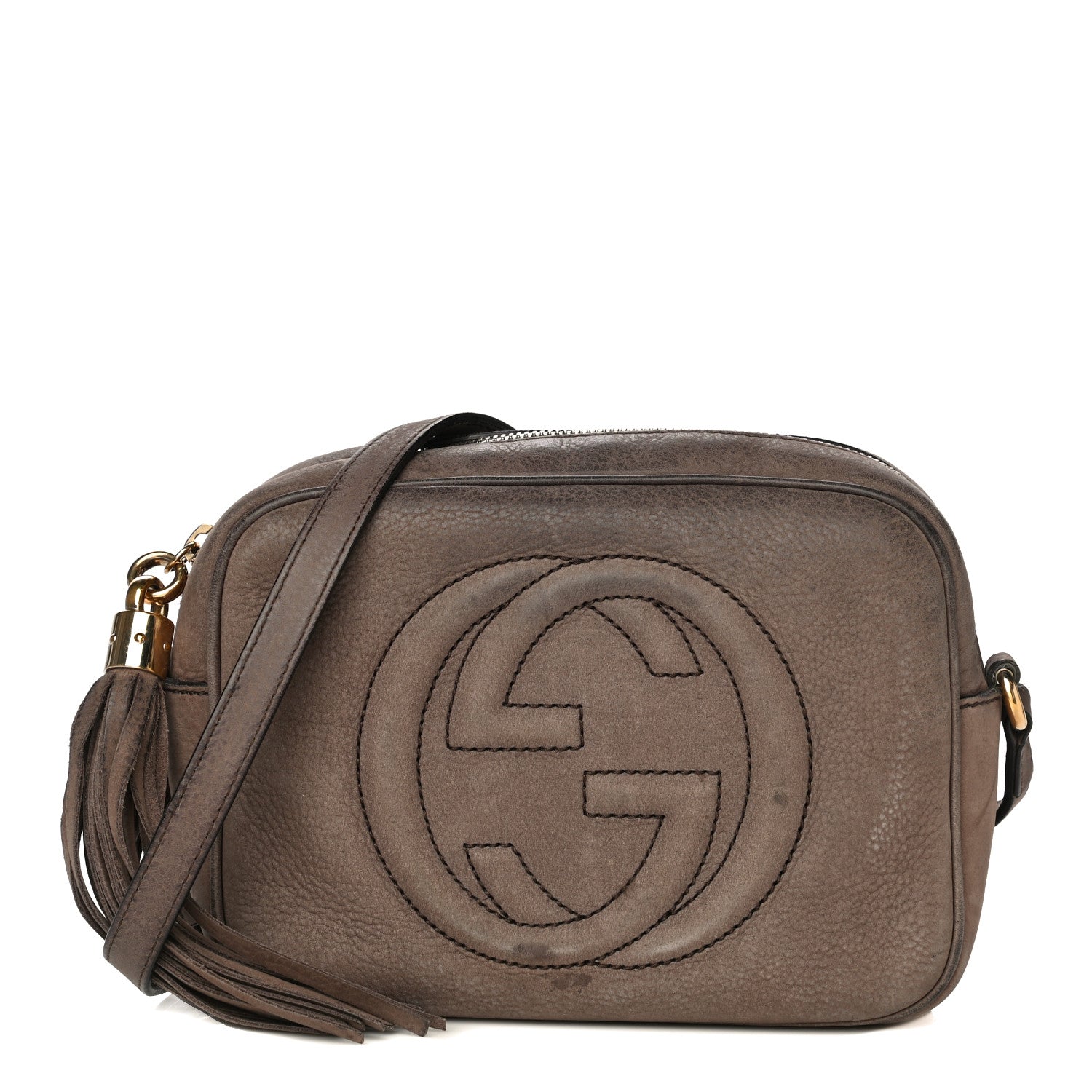 Gucci Vitello Range Small Soho Disco Bag Grey Field 1 of 37