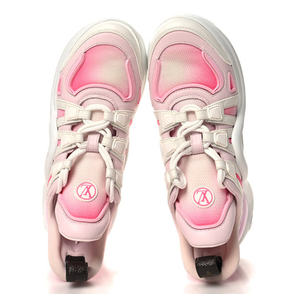 Louis Vuitton Calfskin Technical Nylon LV Archlight Sneaker 40 White Pink 2 of 9