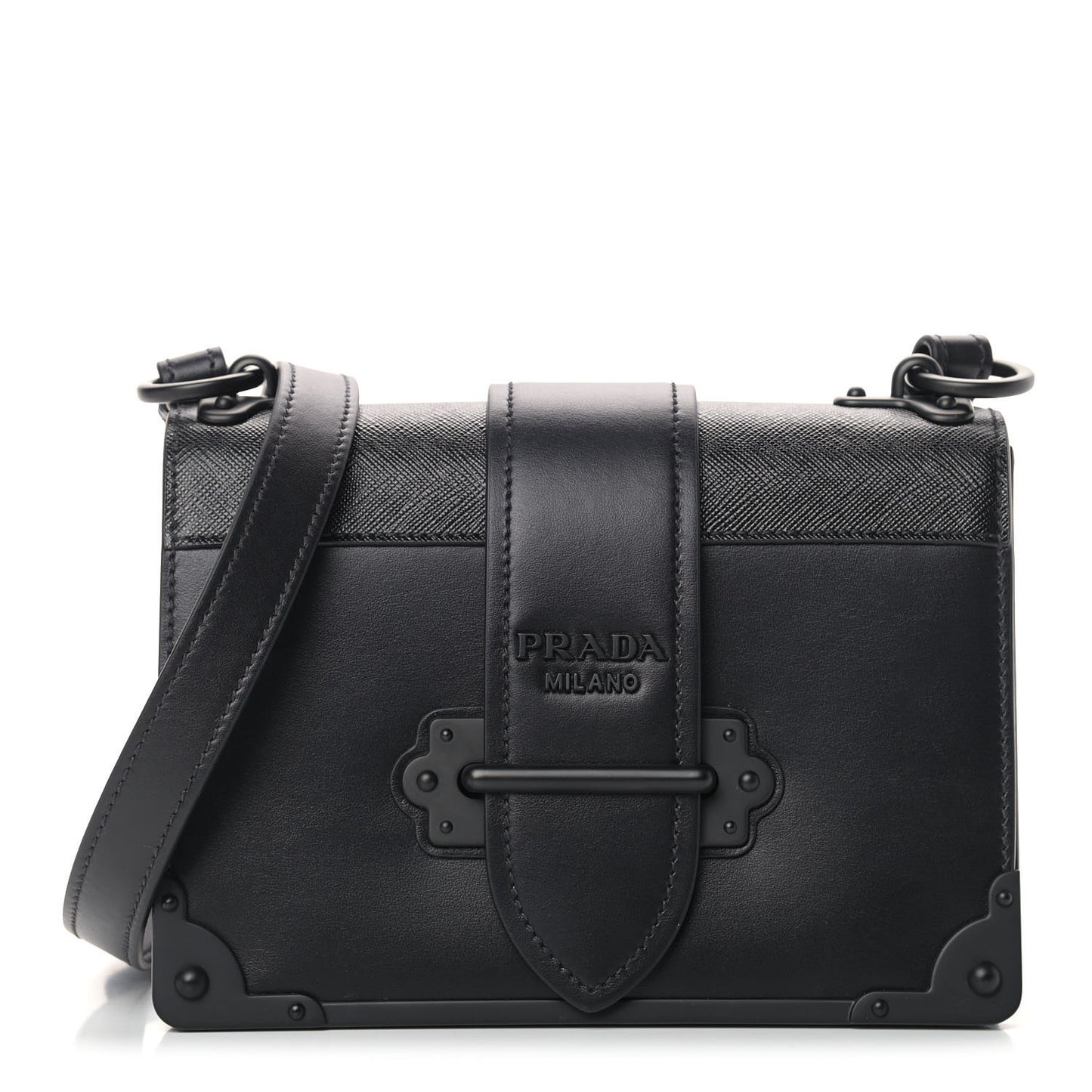 City Calfskin Saffiano Cahier Bag Black
