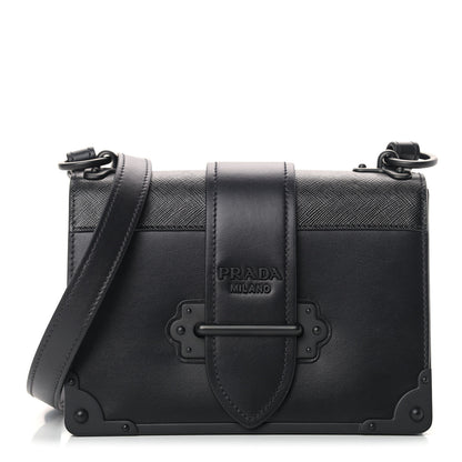 Prada City Calfskin Saffiano Cahier Bag Black 1 of 9