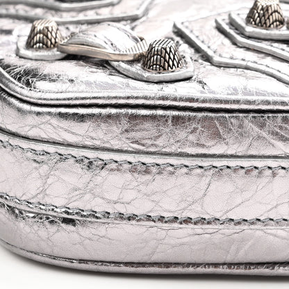 Balenciaga Metallic Agneau Arena Mini Le Cagole Heart Bag Silver 9 of 9