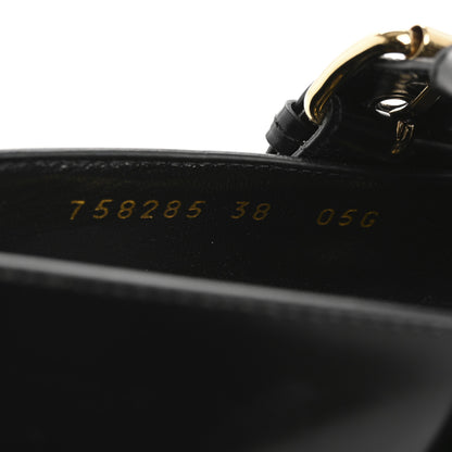 Gucci Calfskin Womens Horsebit Platform Chunky Lug Sole Mary Jane 40mm Loafers 38 Black 9 of 10