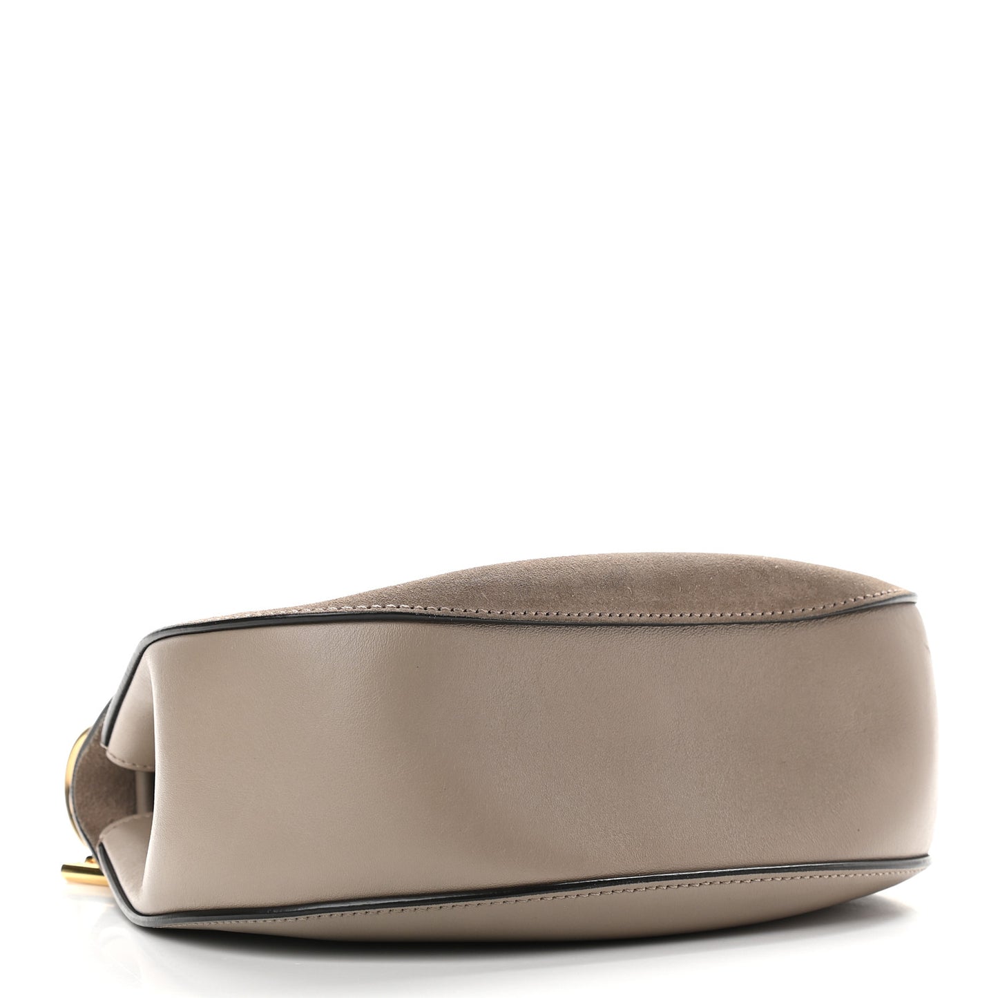 Suede Smooth Calfskin Mini Drew Shoulder Bag Motty Grey
