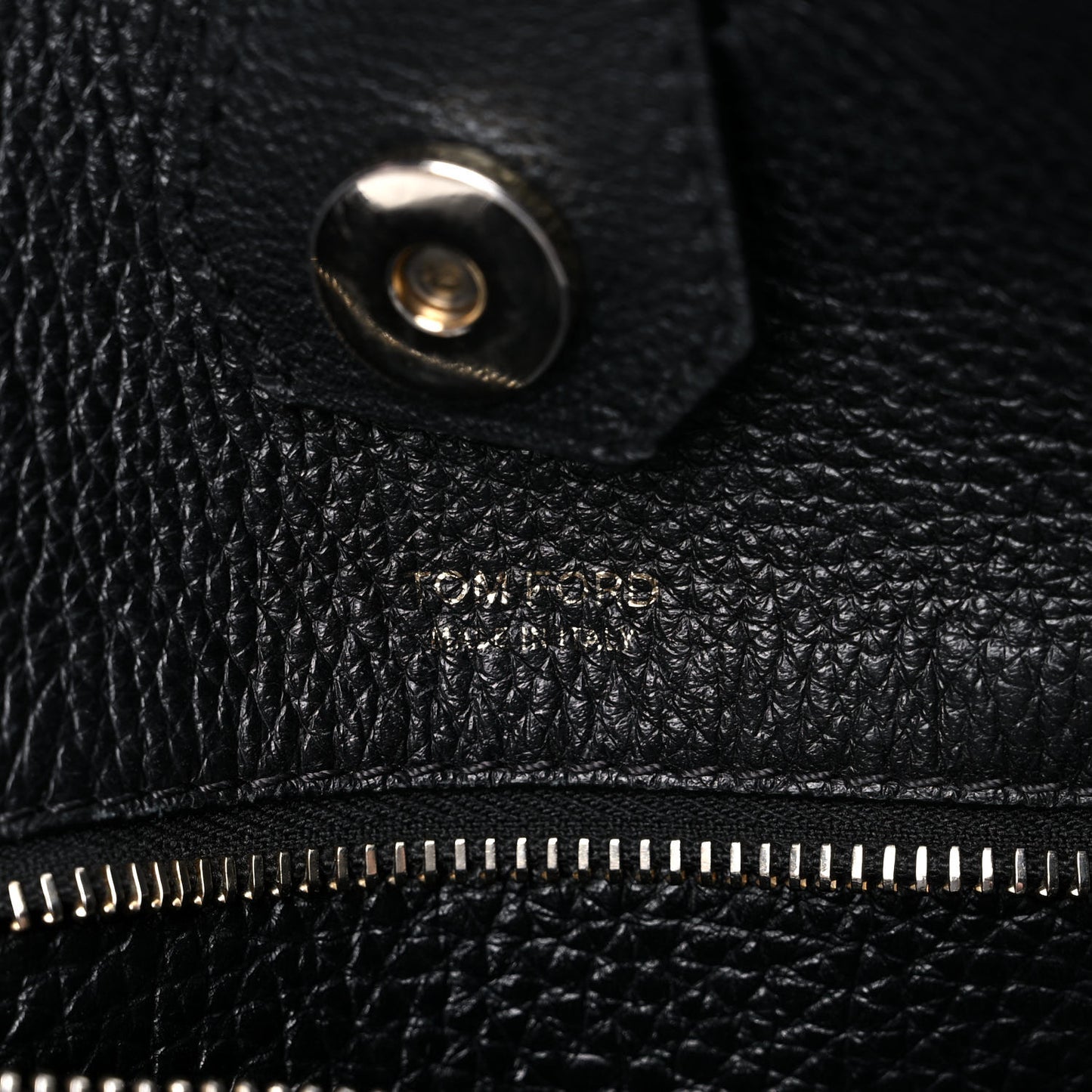 Grained Calfskin Sedgwick Medium Zipper Tote Black