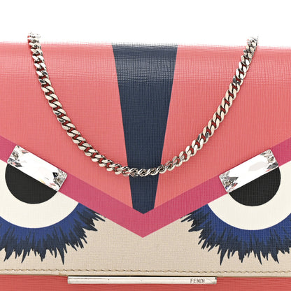 Fendi Vitello Elite Crystal Eye Monster Continental Wallet on Chain Bellini Multicolor 8 of 12