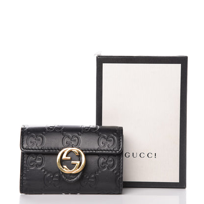 Gucci Guccissima Icon Signature 6 Key Holder Case Black 9 of 9