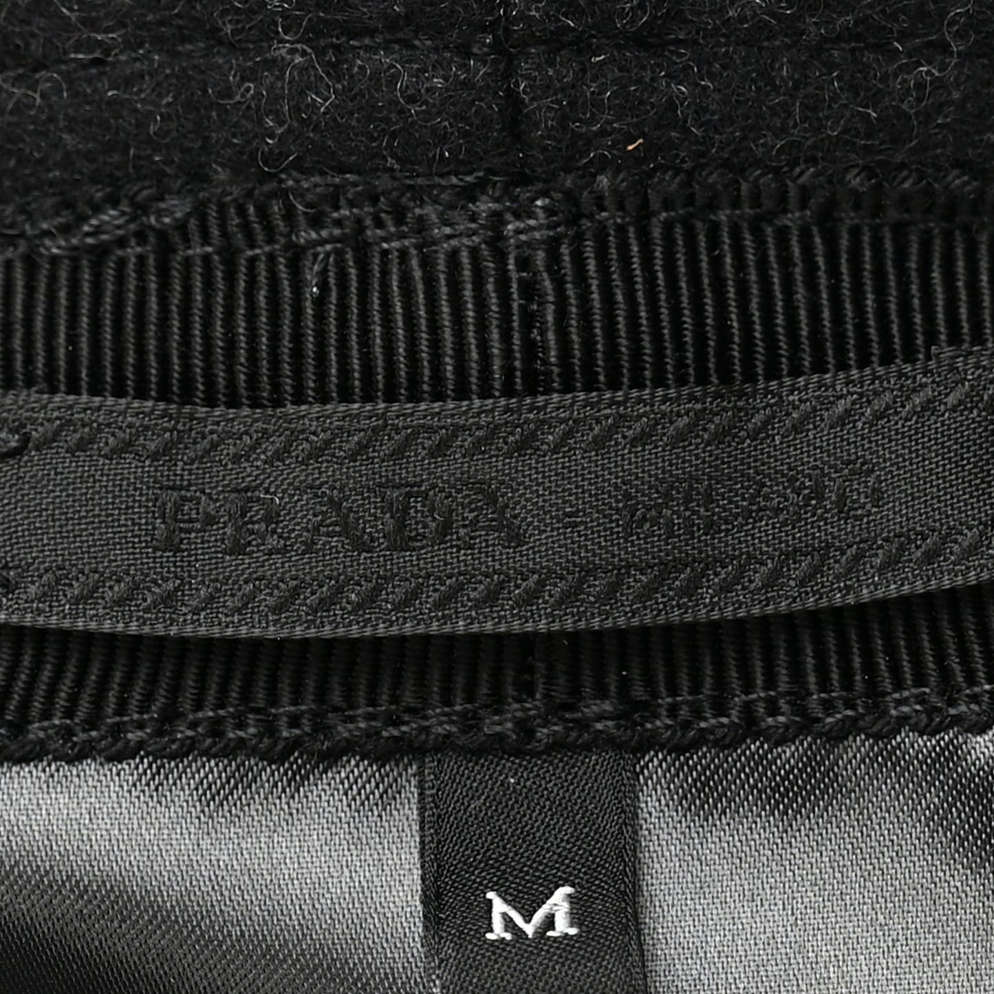 Authentic Loden Wool Metal Triangle Logo Bucket Hat M Anthracite