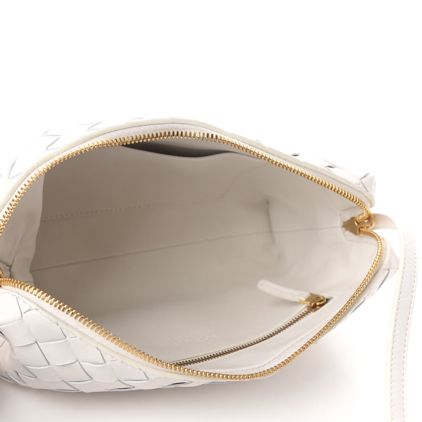 Nappa Intrecciato Crossbody Bianco