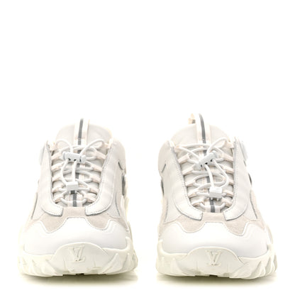 Louis Vuitton Suede Calfskin LV Rush Sneakers 37.5 White 3 of 10
