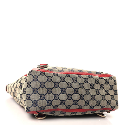 Gucci Monogram Small Abbey Tote Navy Red 4 of 10