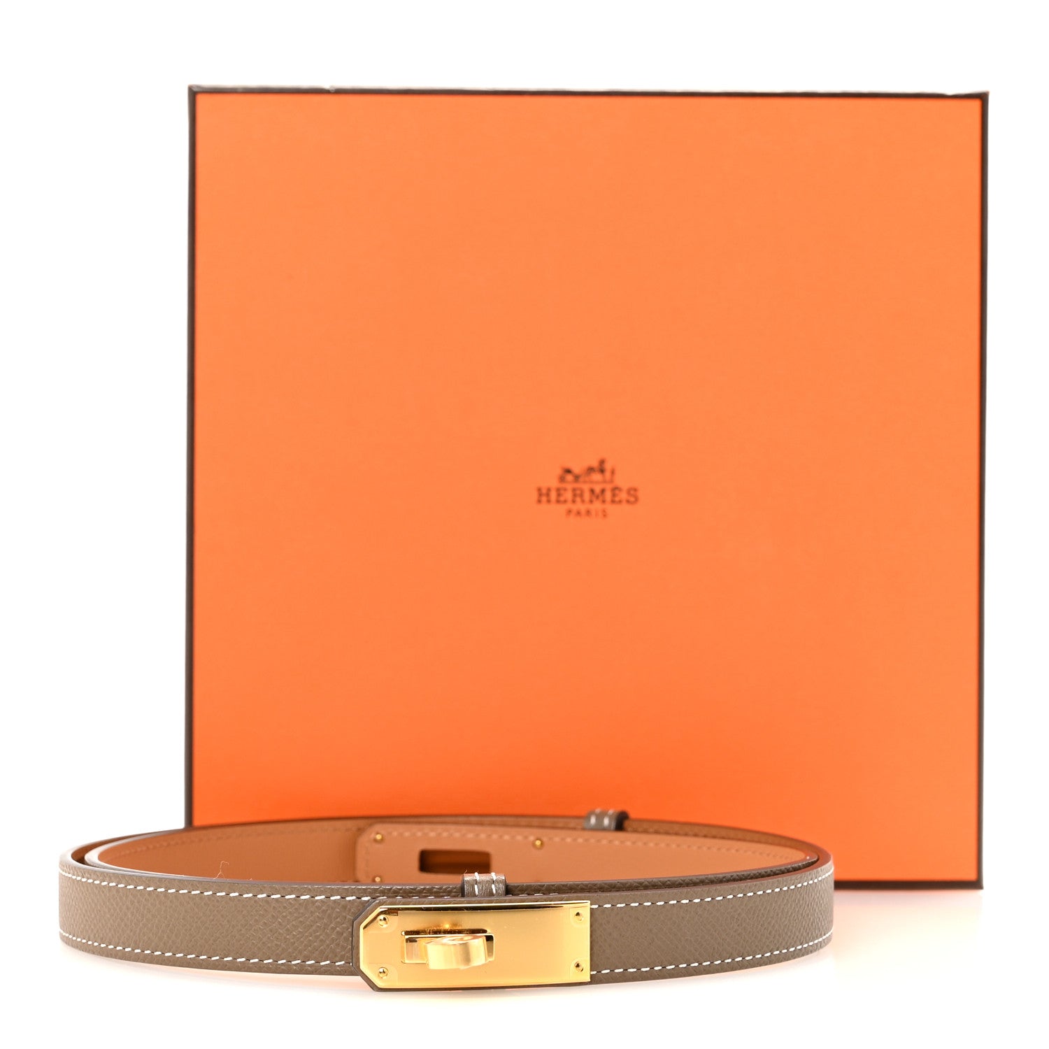 Hermes Epsom Kelly Belt Etoupe 5 of 5