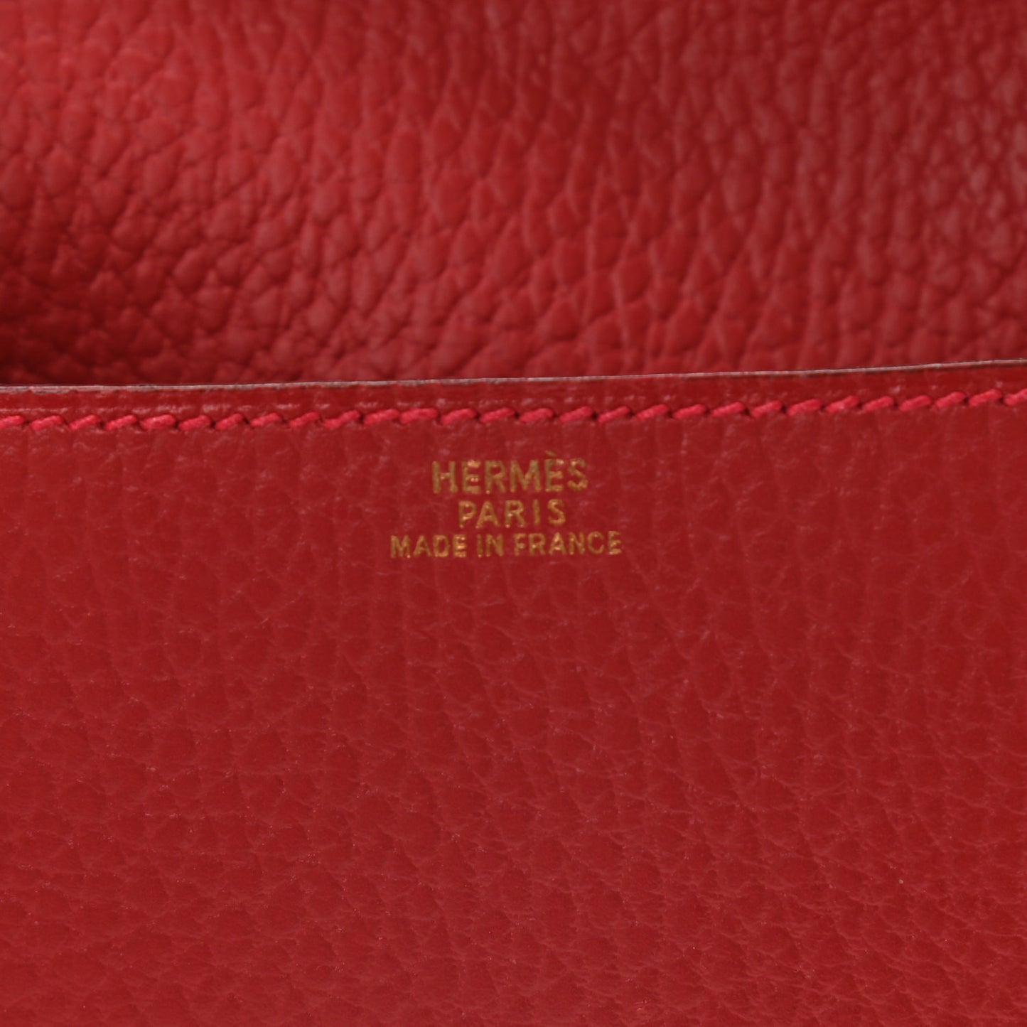 Taurillon Clemence Pochette Green Belt Bag Rouge Vif