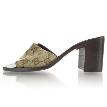 Gucci GG Monogram Mid Heel Slides 6B 1 of 7