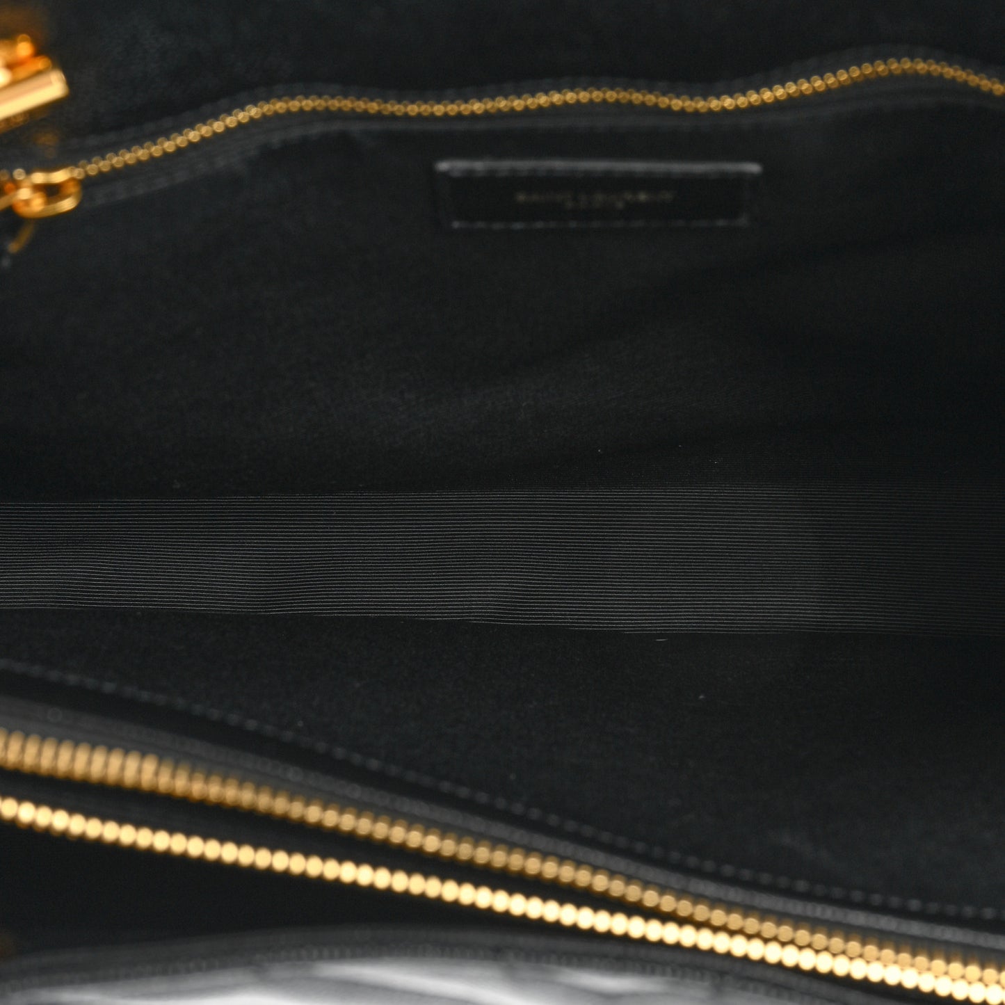 Grain De Poudre Matelasse Chevron Monogram Shopping Bag Black