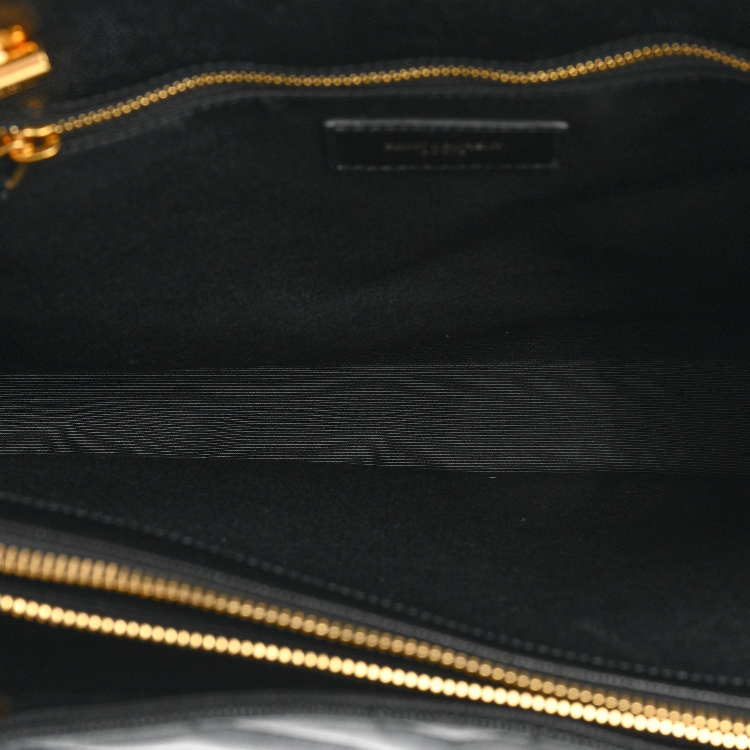 Saint Laurent Grain De Poudre Matelasse Chevron Monogram Shopping Bag Black 5 of 14