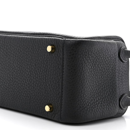 Hermes Taurillon Clemence Mini Lindy 20 Black 11 of 12