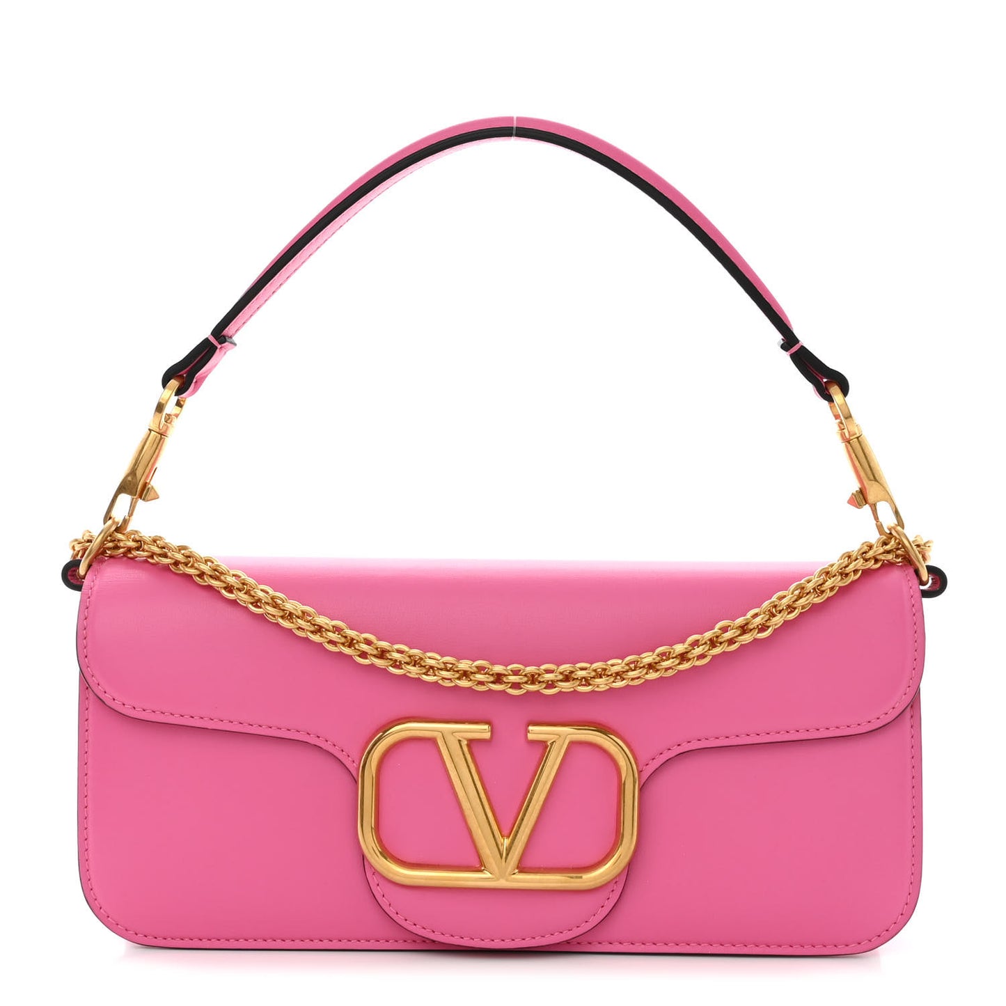 Calfskin Vlogo Loco Shoulder Bag Feminine Pink