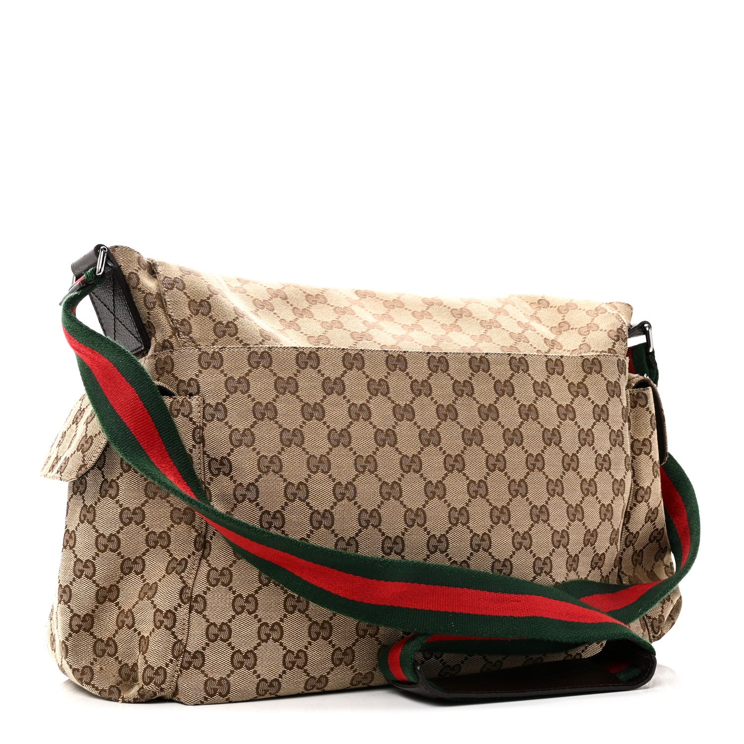 Gucci Monogram Web Messenger Diaper Bag Brown 3 of 11