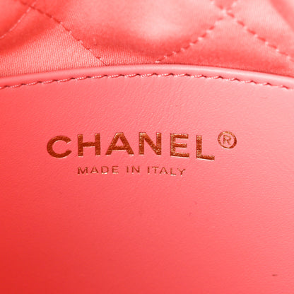 Chanel Shiny Caviar Quilted Mini Chanel 22 Coral 6 of 10