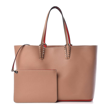 Christian Louboutin Calfskin Spikes East West Cabata Tote Nude 1 of 13