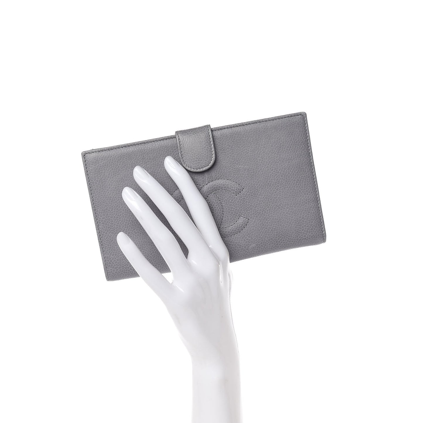 Caviar Timeless CC French Wallet Grey