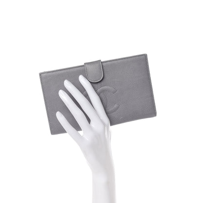 Chanel Caviar Timeless CC French Wallet Grey 2 of 13