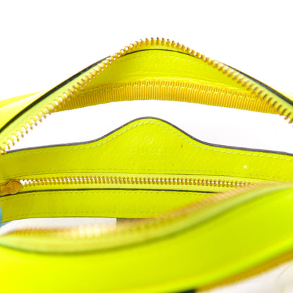 Gucci Vinyl Web Mini Ophidia Transparent Shoulder Bag Yellow Fluo 5 of 9